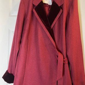 Danny and Nicole 2 piece suit burgundy size 14